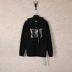 OW hoodie angel wing pattern arrow hooded sweater