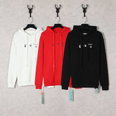 OW hoodie渐变溶化箭头图案连帽