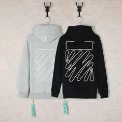 OW hoodie EKG arrow pattern hooded