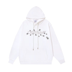 OW Ant Arrow Pattern Pullover Hooded Sweater