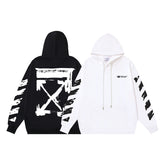 OW hoodie graffiti painted arrow print pullover hooded