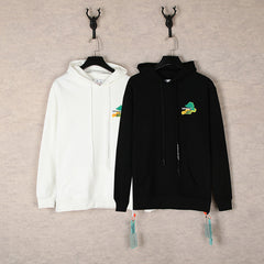 OW hoodie多彩箭头图案连帽
