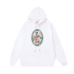OW Baby Angel Pattern Pullover Hooded Sweater