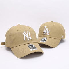 Dodgers and Yankees Baseball Cap 47brand Baseball Cap Women's Embroidered Breathable Outdoor Travel