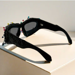 Trendy punk glasses stylish bead pins
