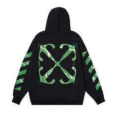 OW hoodieVR Power Anchor Pattern Arrow Print Hood