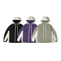 Unisex Jacket Shell Jacket Windproof Hood Jacket