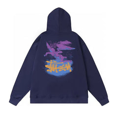Stussy Hoodie Fall/Winter Fleece Hooded Sweater