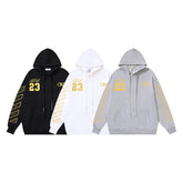 OW 23 numeric alphabet print hooded sweater