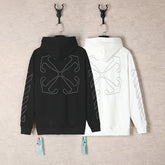 OW hoodie embroidered arrow pattern