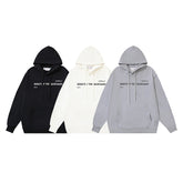 OW simple letter pattern hooded sweater