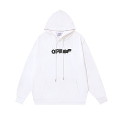 OW three-dimensional arrow pattern pullover hooded sweater