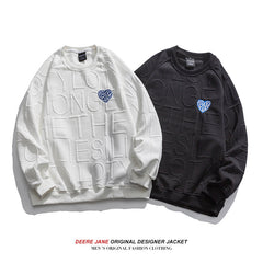 Men Pullover Hoodie Men Spring Autumn American Style Loose Trendy Casual Top