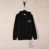OW Snowflake Letter Arrow Pullover Hooded Sweater