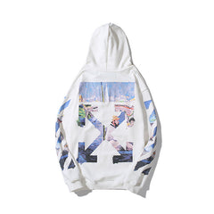 OW hoodie Monet Oil Painting Series Crew Neck Pullover Hood