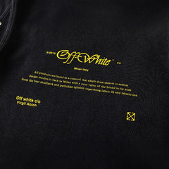OW Bath Portrait Letter Pattern Pullover Hooded Sweater