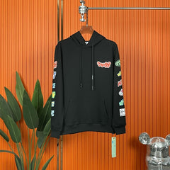 OW hoodie Colorful graffiti Arrow Pattern Pullover Hood