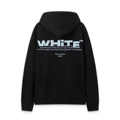 OW three-dimensional incomplete letter pattern pullover hooded sweater