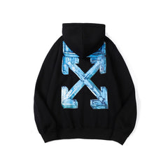 OW hoodie3D stereo arrow pattern print casual versatile pullover hooded