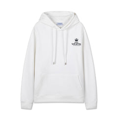 OW Black Barber Pattern Pullover Hooded Sweatshirt