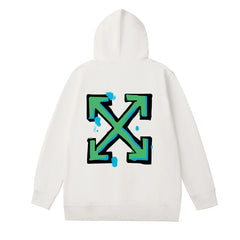 OW graffiti gradual change arrow pullover hooded sweater