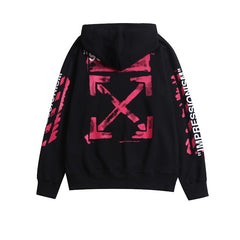 OW Classic 99 Pink Digital Arrow Hooded Sweater