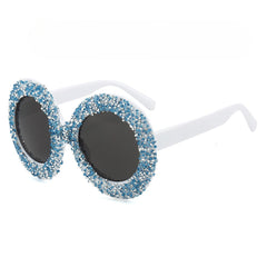 Trendy punk glasses oval