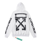 OFF Splash Ink Graffiti Pullover Hooded Sweater