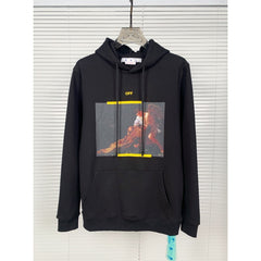 OW  hoodie oil painting series arrow pattern hooded