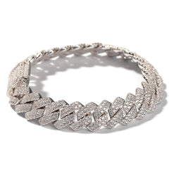 Bracelet Microencrusted Zircon Bracelet Bar Cuban Bracelet Spectrum St. Valentine's