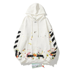 OW ehoodi plant pattern splash ink print