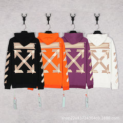 OW  hoodie Classic Arrow Strip Sleeve Hooded
