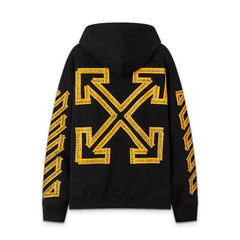 OW cordon arrow pattern pullover hooded sweatshirt