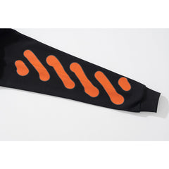 OW  hoodie cartoon character arrow pattern hooded