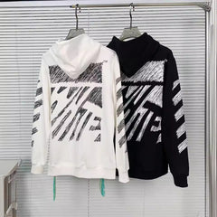 OW hoodie sketch arrow pattern hooded