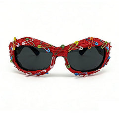 Trendy punk glasses millennium style paper clips