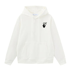 OW gradual change arrow print pattern pullover hooded sweater