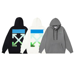 OW  hoodie gradual change arrow pattern hoodie