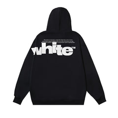 OW creative large letter print pattern hooded sweater