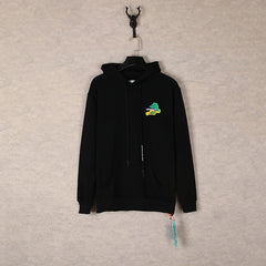 OW  hoodie多彩箭头图案连帽