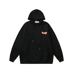 OW   hoodie boa pattern arrow fleece hooded