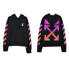 OW Graffiti Gradient Arrow Pullover Hooded Sweatshirt