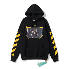 OW  hoodie Classic Baroque Angel Wing Pattern Hoodie