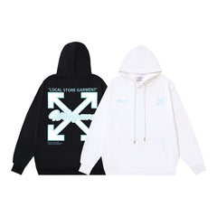 OW  hoodie Cyclone Letter Pattern Pullover Hood