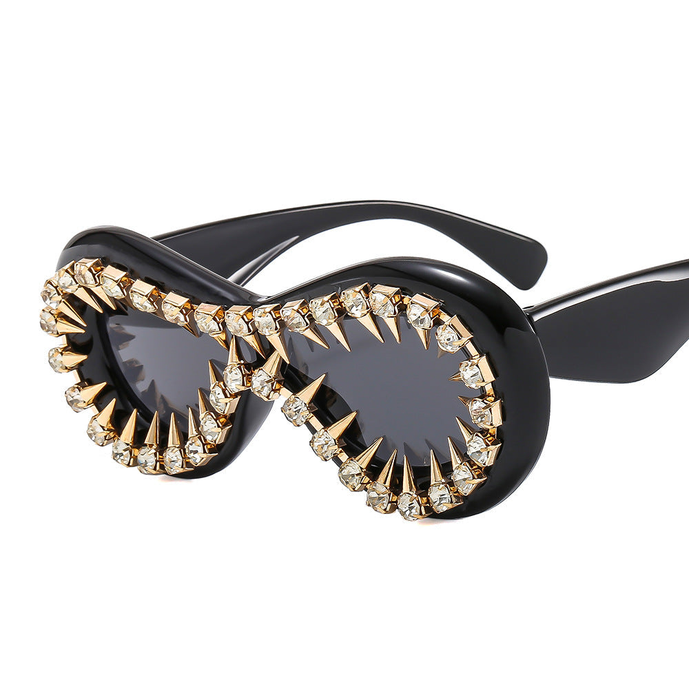 Trendy punk glasses one piece