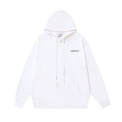 OW retro arrow print hooded sweater