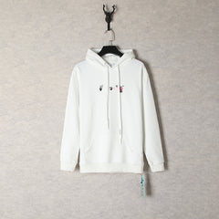 OW  hoodie acrylic hand painted graffiti arrow pattern pullover hooded