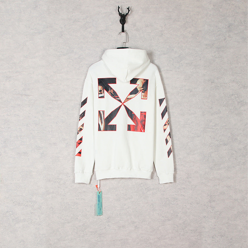 OW  hoodie Caravaggio oil painting pattern print hooded guard