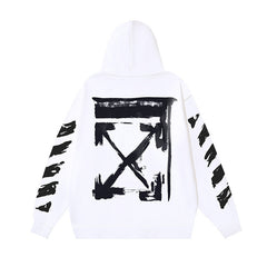 OW  hoodie graffiti painted arrow print pullover hooded