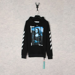 OW hoodie Mona Lisa frame pattern hooded